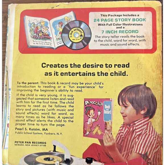 Little Red Riding Hood Book and Record 1938 45rpm Peter Pan Records - Picture 2 of 5